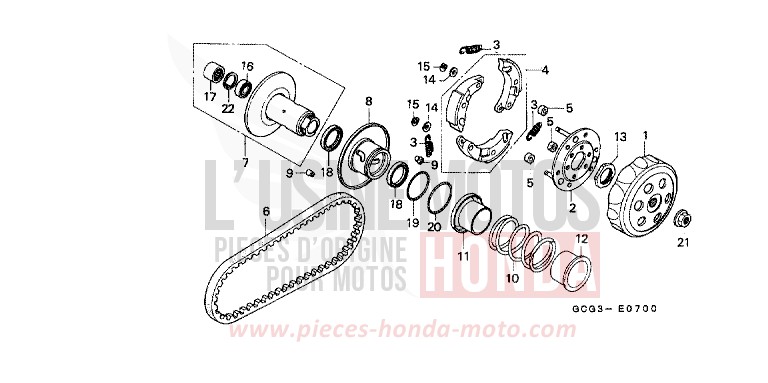 ABTRIEBSFLAECHE von CB1300 Super Bold'or ABS LUNA GREEN (G166) von 1998
